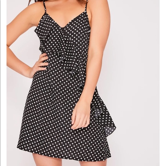 In The Style Binky Polka Dot Frill Cami Dress, size US 4 - Picture 1 of 6